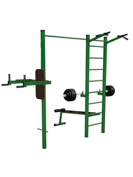 Тренажер вуличний з турніком і шведською стінкою Тренажер вуличний з турніком і шведською стінкою